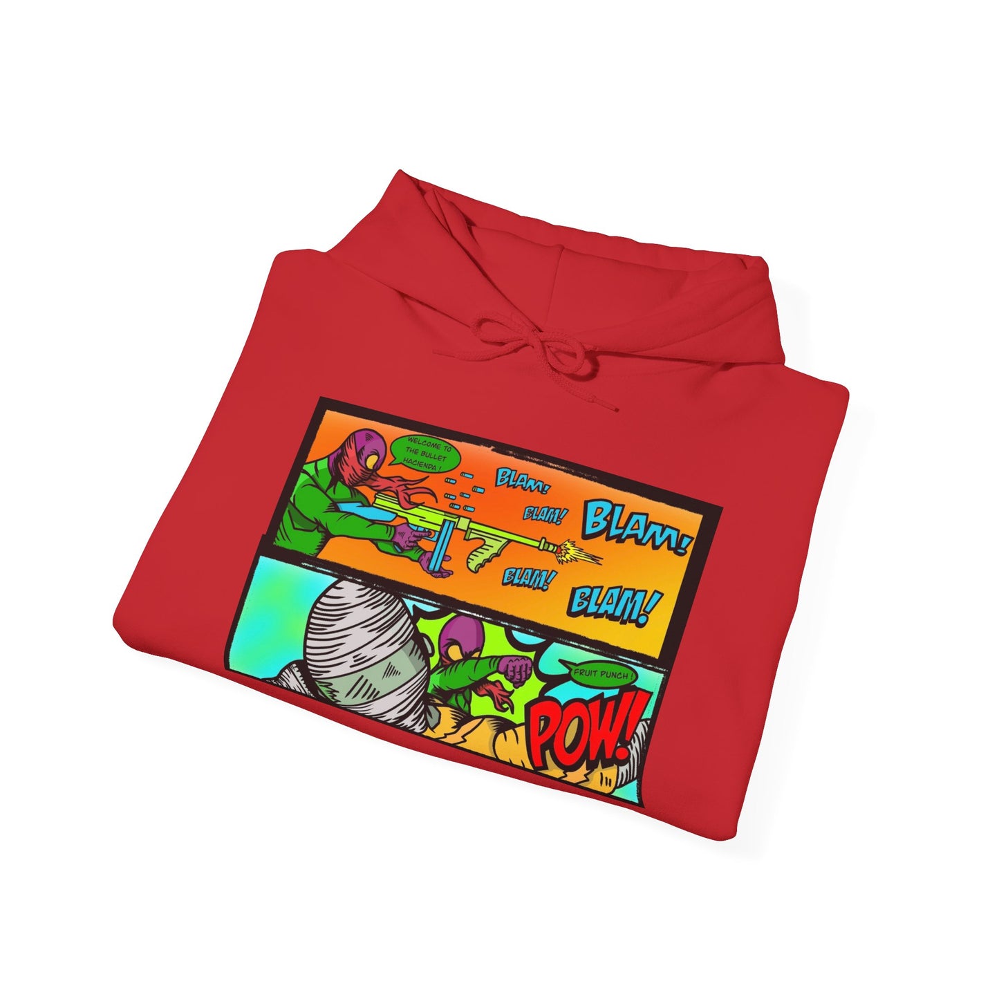 Comic Panel Hoodie — Retro Pop Art Superhero Sweatshirt