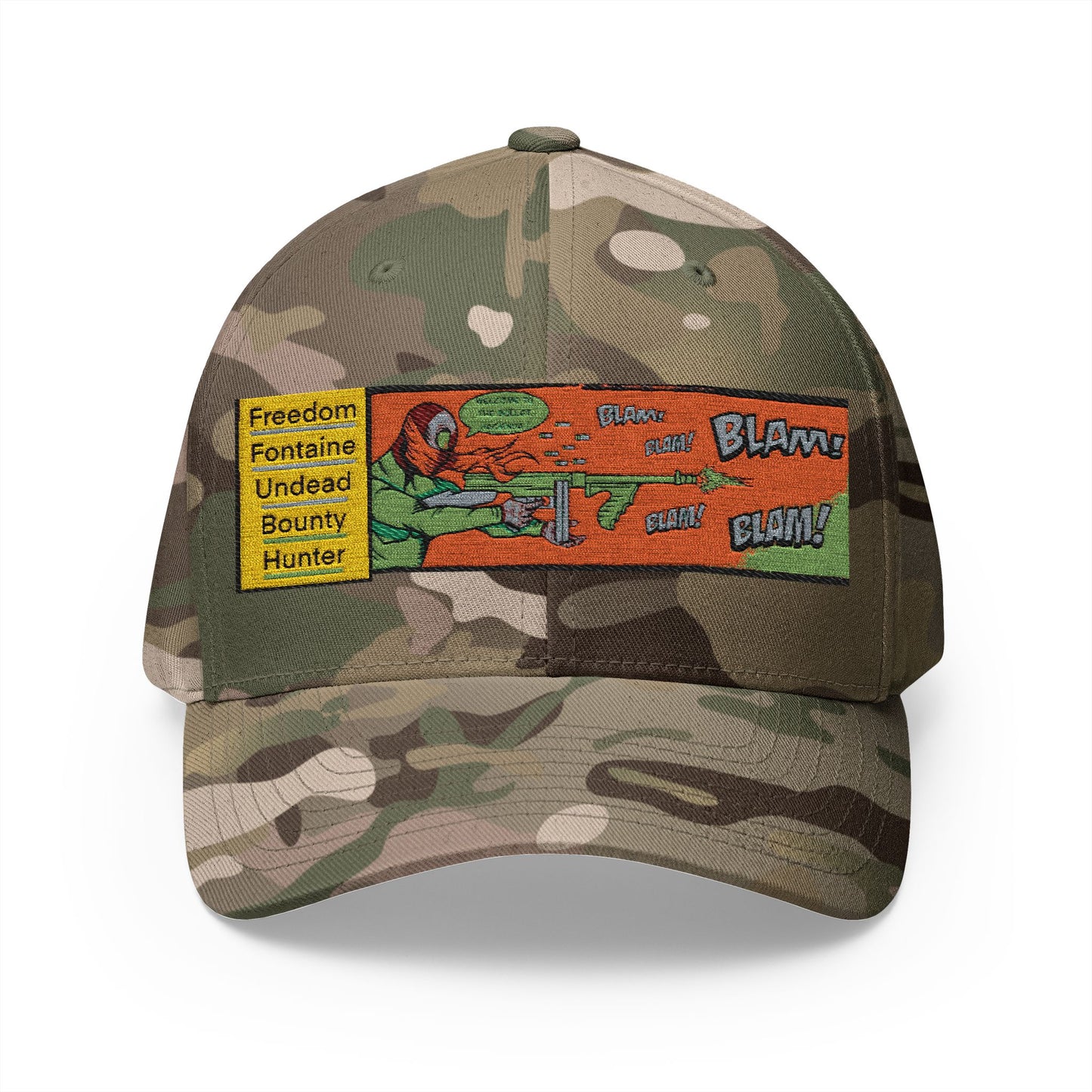 Embroidered  freedom Fontaine  Hat  — Colorful Pop Art Patch Baseball Hat