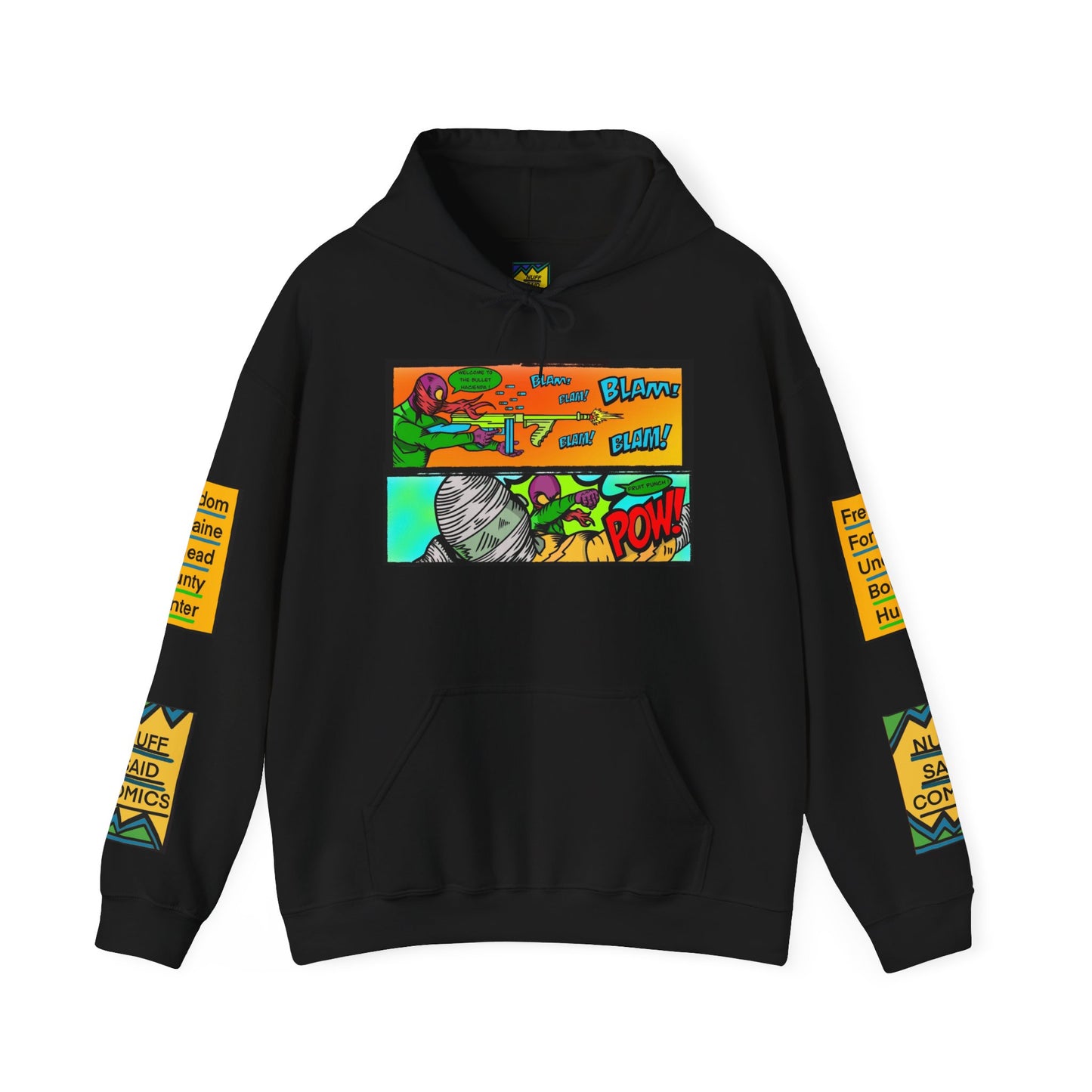 Comic Panel Hoodie — Retro Pop Art Superhero Sweatshirt