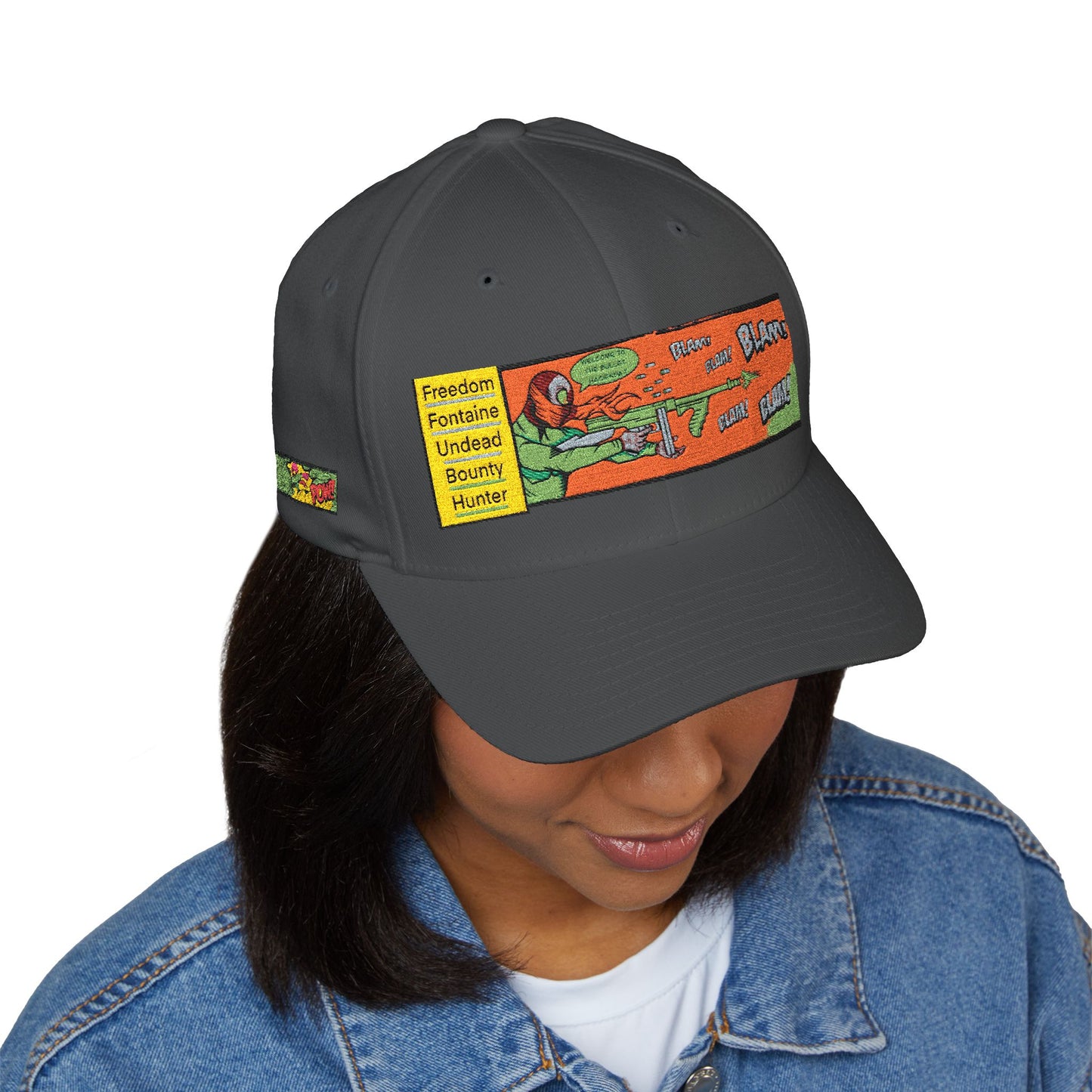 Embroidered  freedom Fontaine  Hat  — Colorful Pop Art Patch Baseball Hat