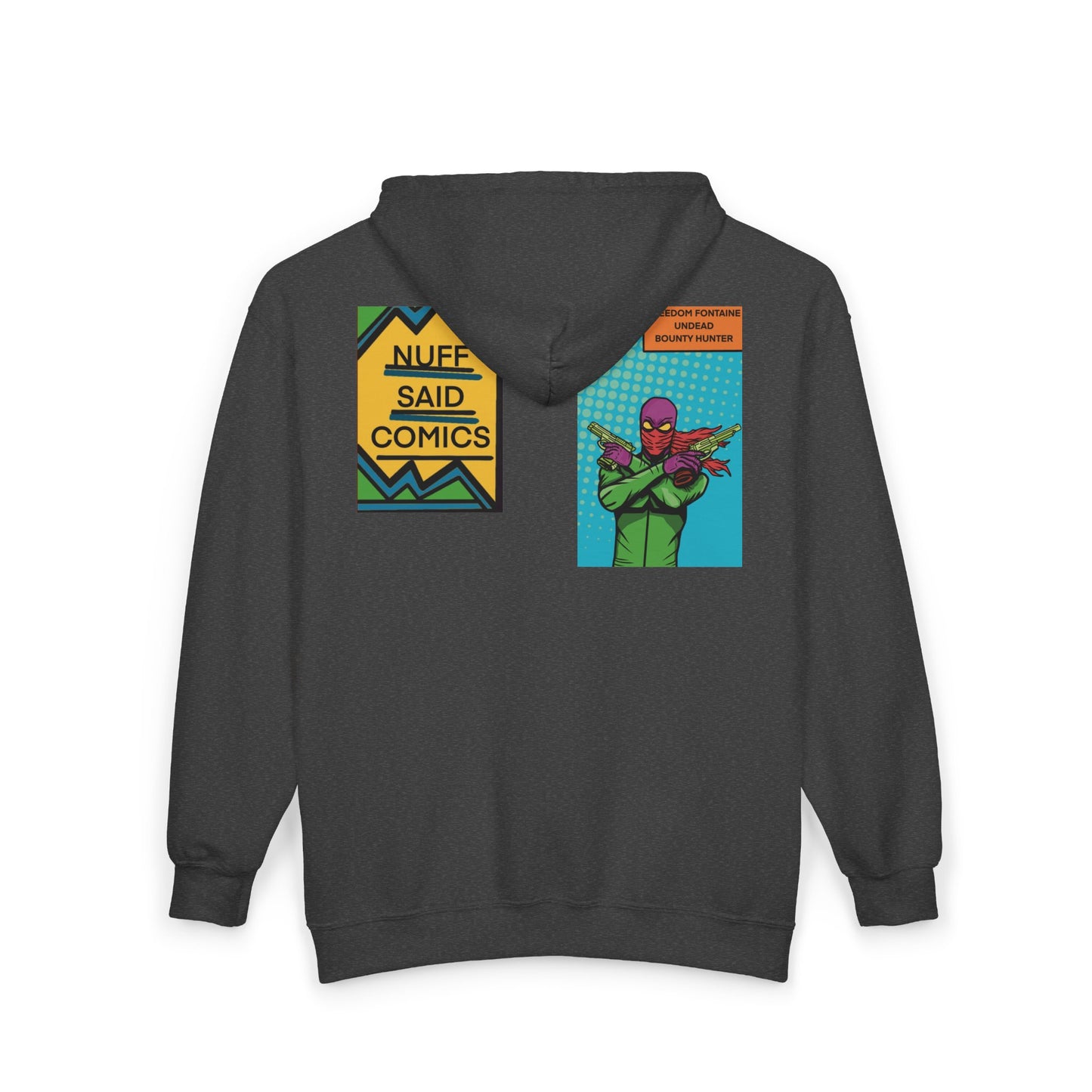 Freedom Fontaine  undead hoodie  — Retro Pop Art "Nuff Said Comics" Graphic