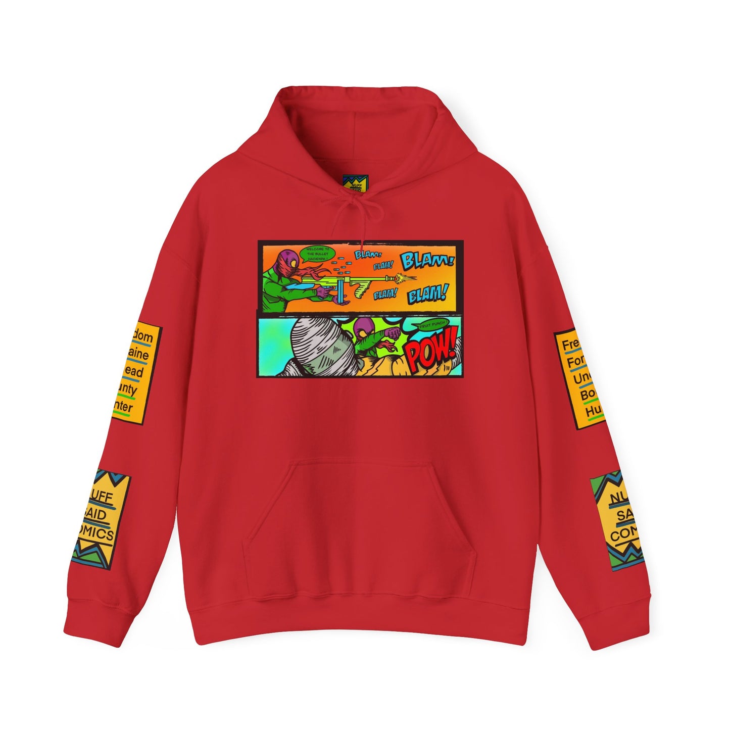 Comic Panel Hoodie — Retro Pop Art Superhero Sweatshirt