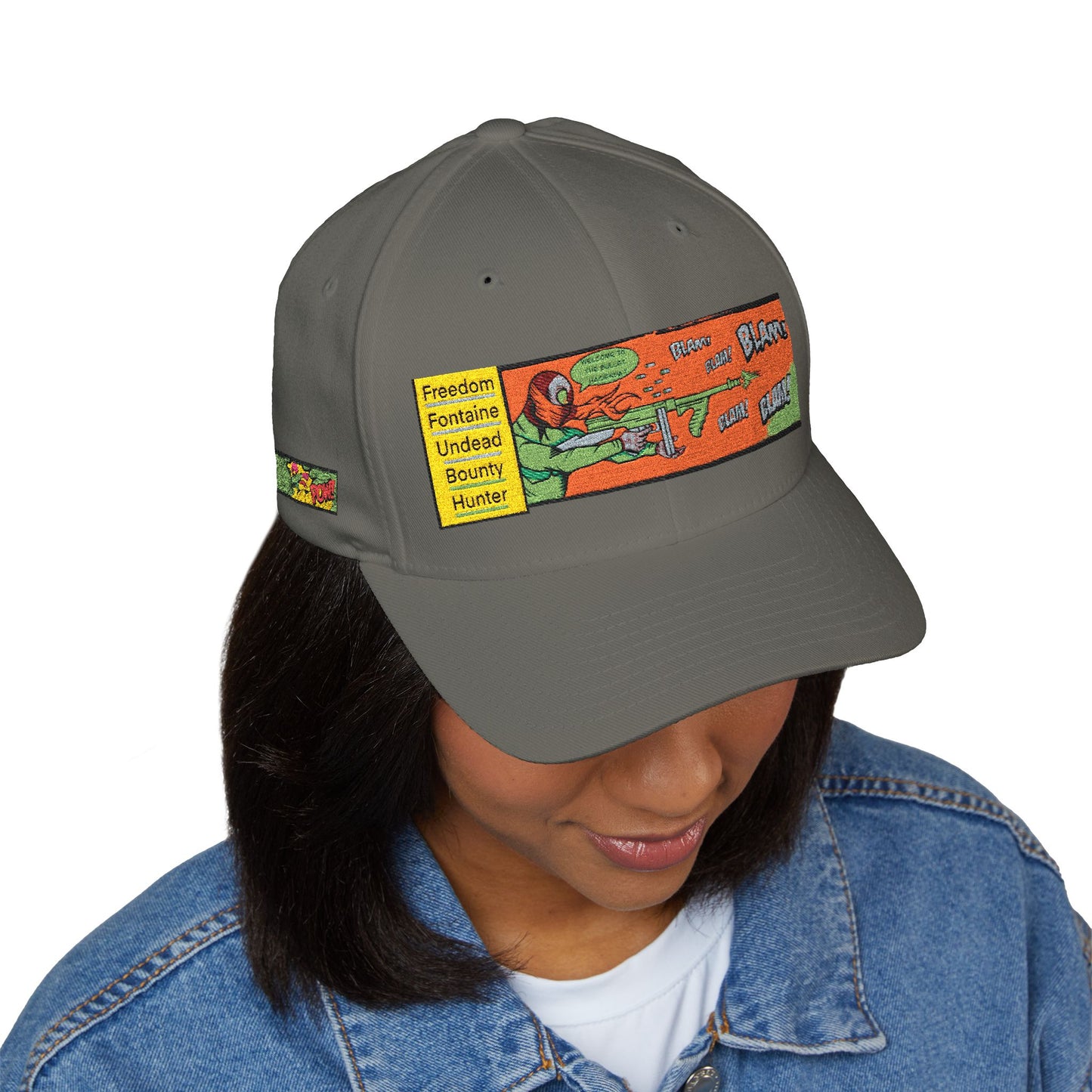 Embroidered  freedom Fontaine  Hat  — Colorful Pop Art Patch Baseball Hat