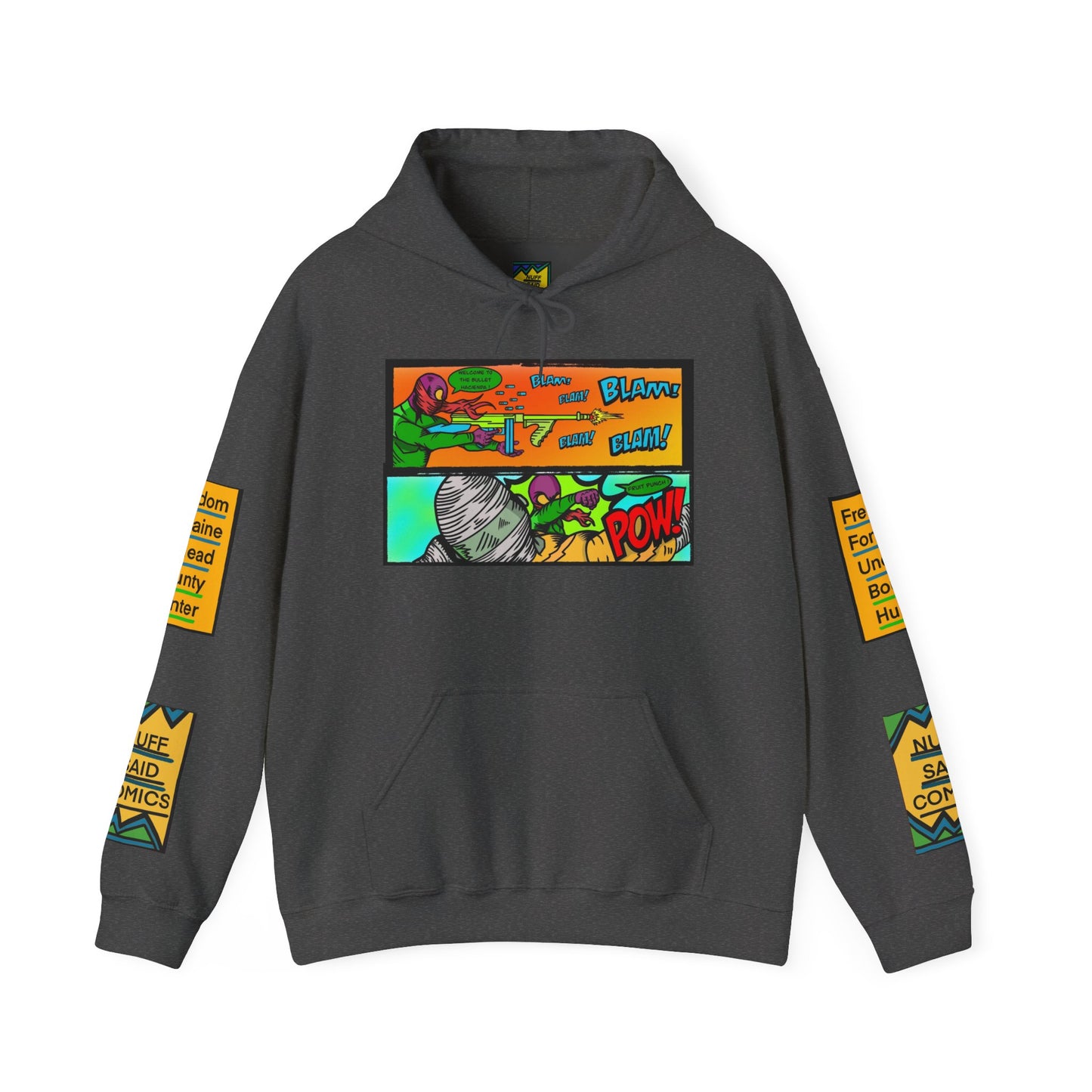 Comic Panel Hoodie — Retro Pop Art Superhero Sweatshirt