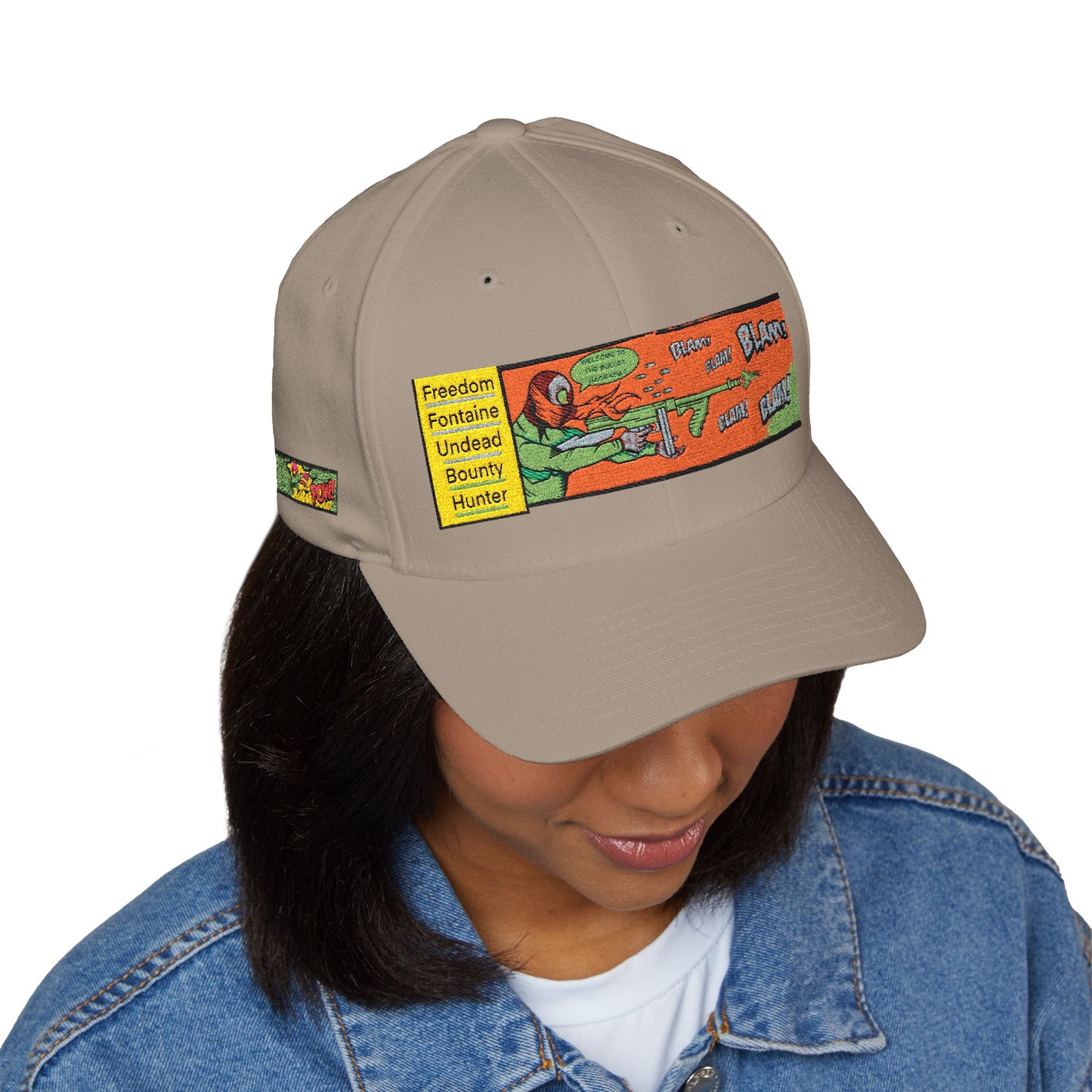 Embroidered  freedom Fontaine  Hat  — Colorful Pop Art Patch Baseball Hat